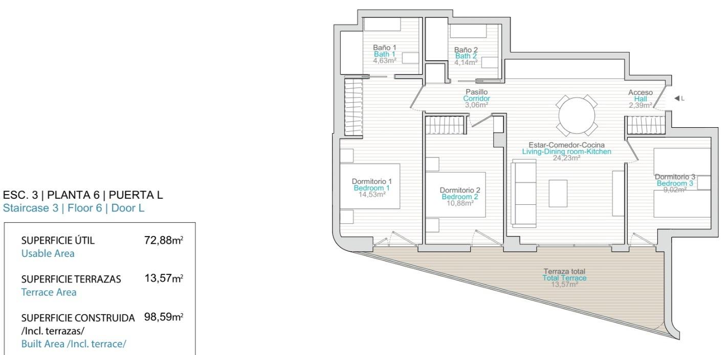 شقة للبيع في Villajoyosa