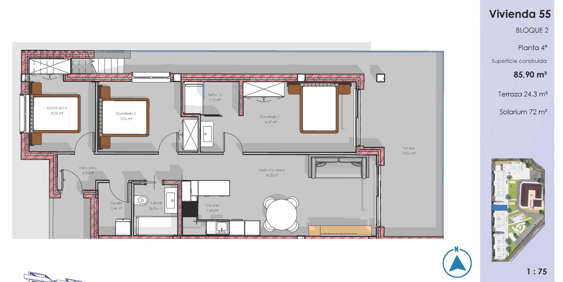 Penthouse te koop in Guardamar del Segura
