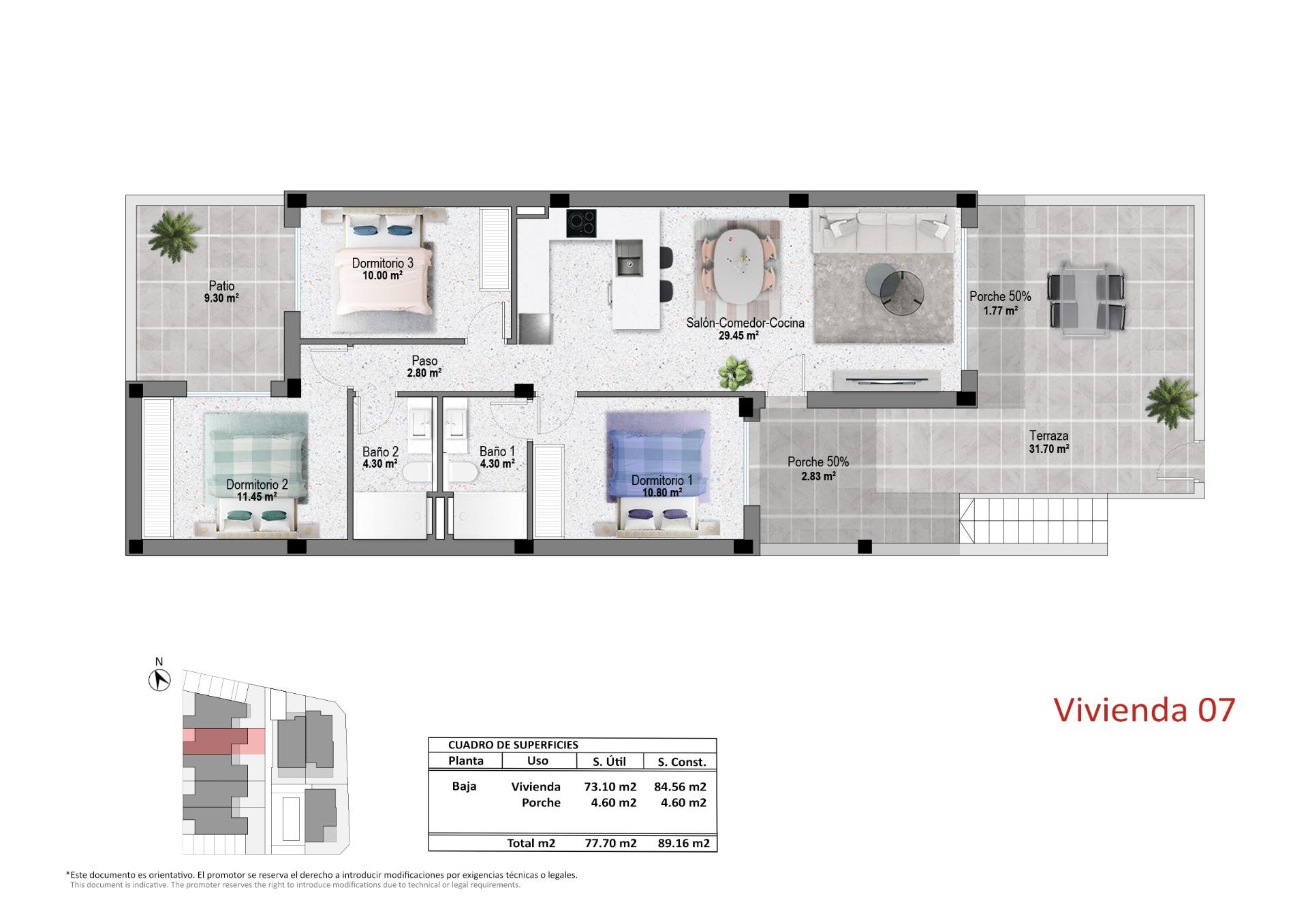 Bungalow en venta en Pilar de la Horadada