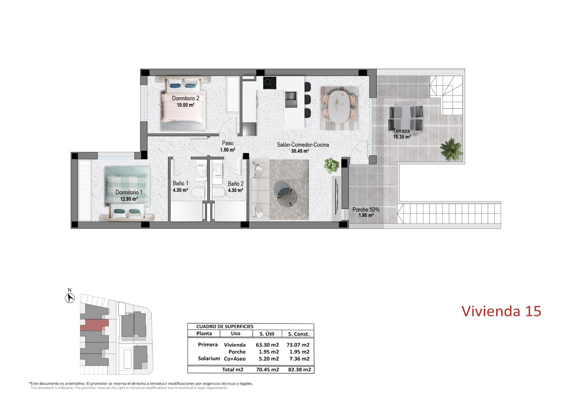 Bungalow en venta en Pilar de la Horadada