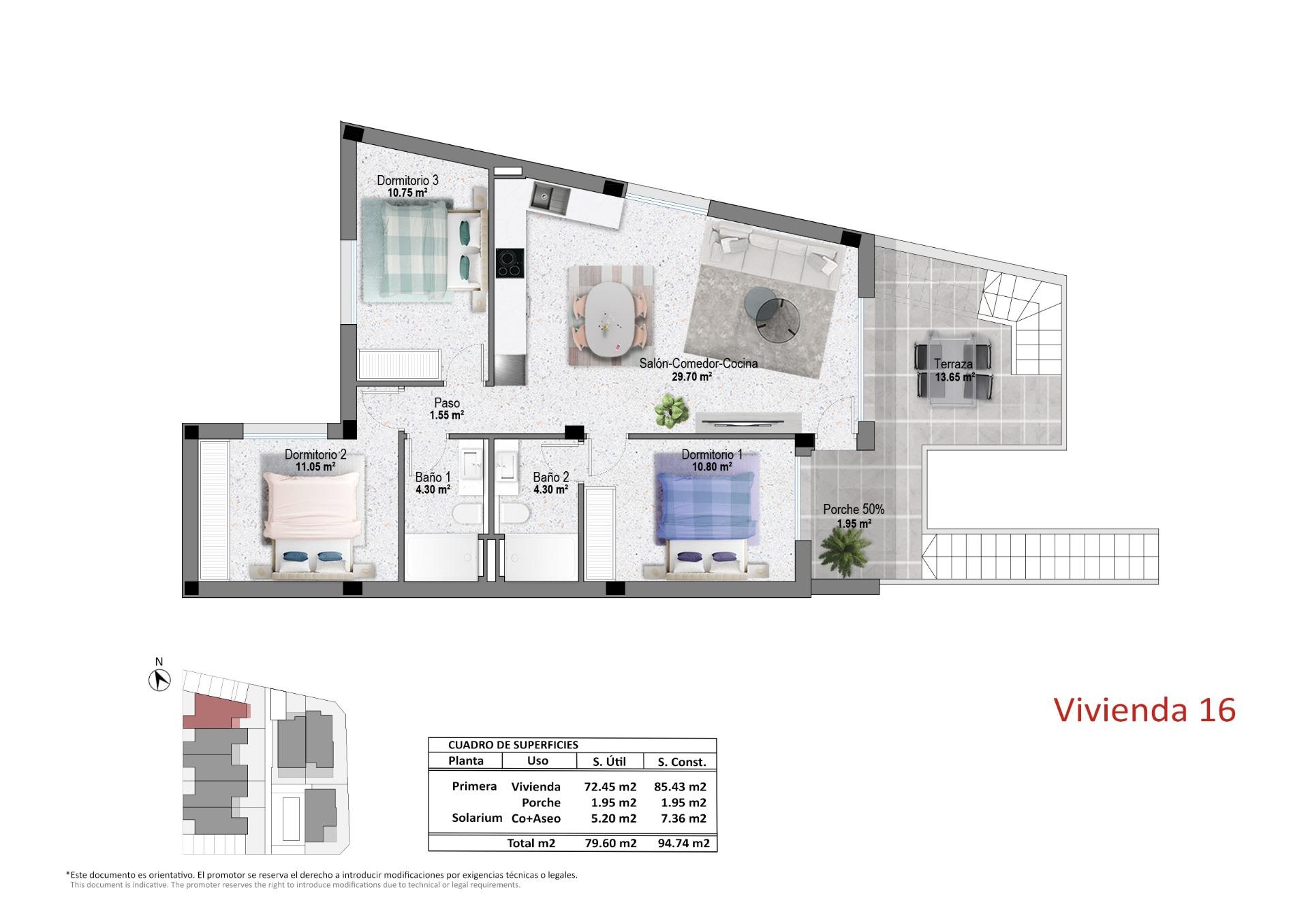 Bungalow en venta en Pilar de la Horadada