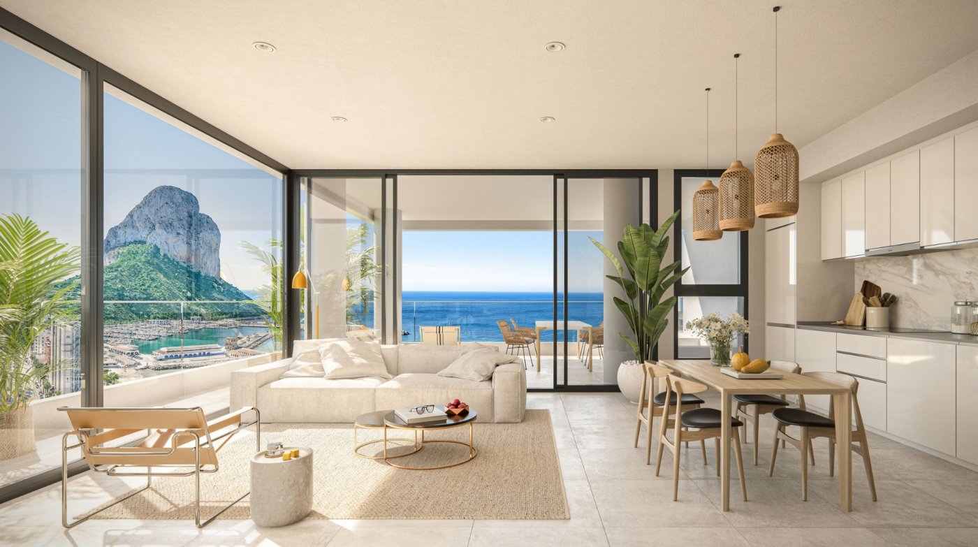 Apartamento Obra Nueva 3 dormitorios con vistas al mar en Calpe (Costa Blanca)