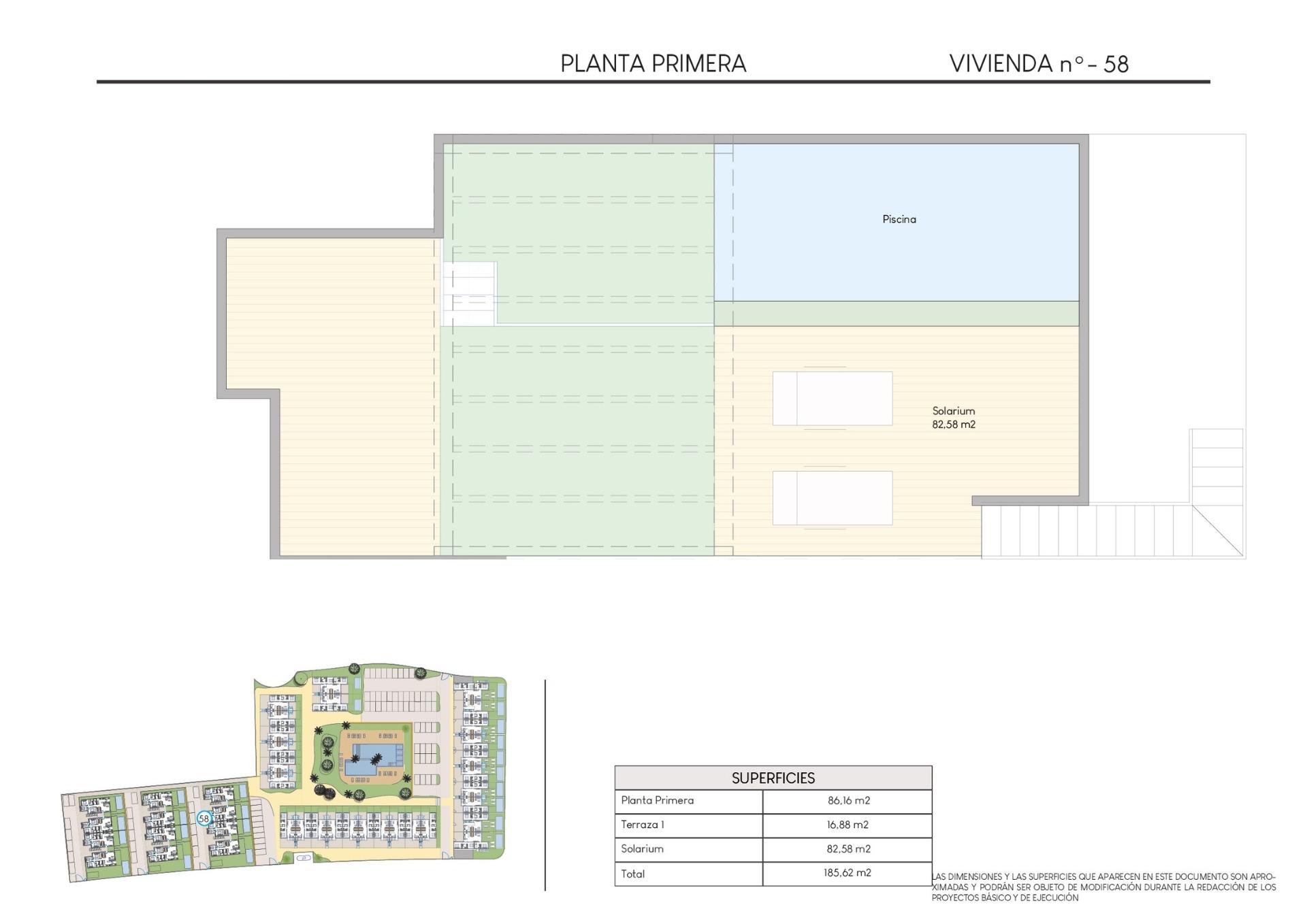 Bungalow à l'étage supérieur avec terrasse et solarium, 3 chambres et piscine privée à Finestrat (Costa Blanca)