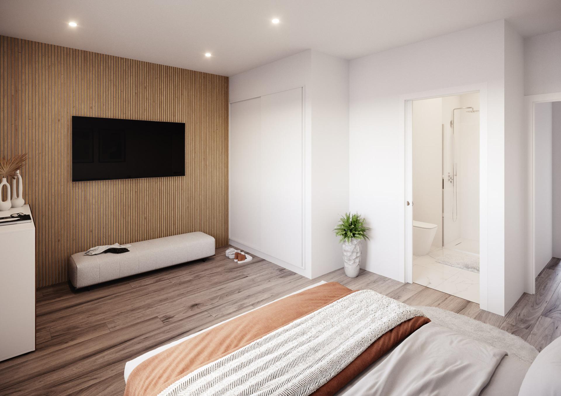 Bungalows de 3 chambres nouvellement construits avec jardin ou solarium à Hondón de las Nieves