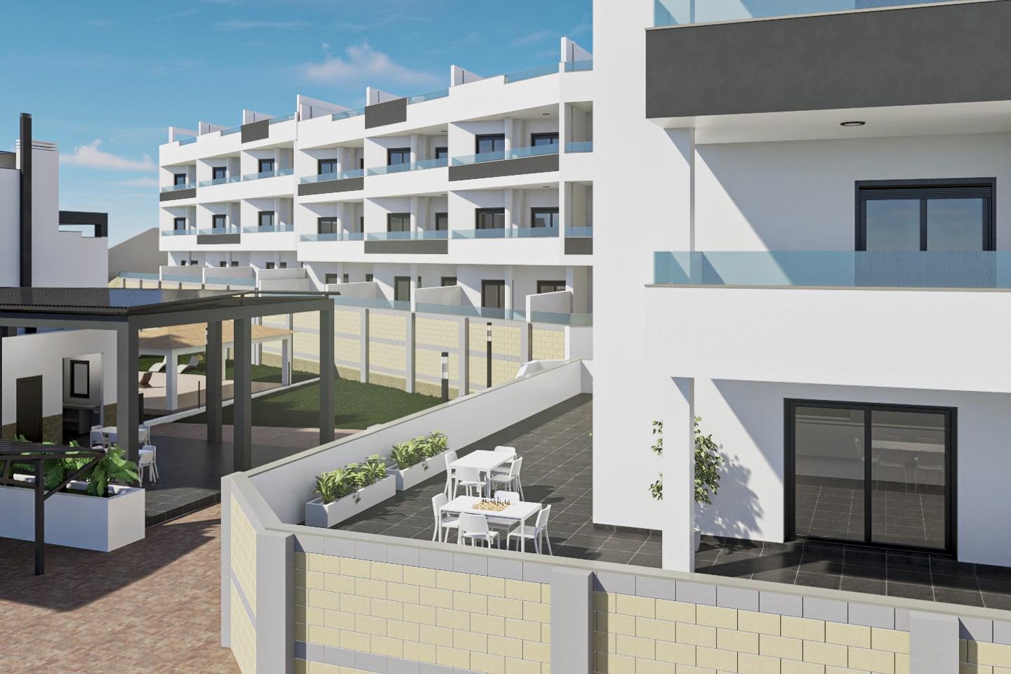 Omheind complex bestaande uit bungalows, appartementen en penthouses met berging en parkeerplaats Orihuela (Costa Blanca Zuid)