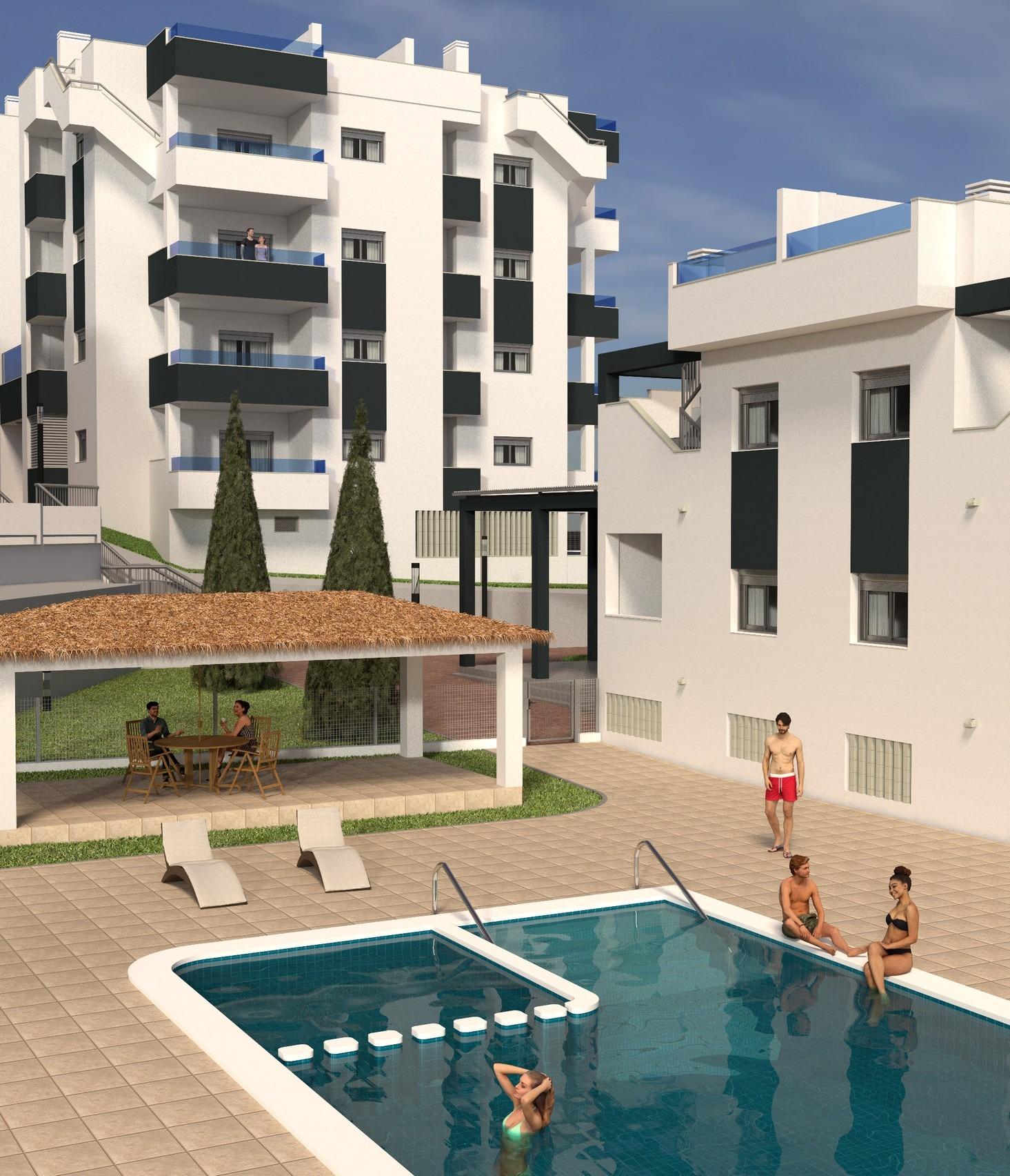 Geschlossener Komplex bestehend aus Bungalows, Apartments und Penthäusern mit Abstellraum und Parkplatz Orihuela (Costa Blanca Süd)