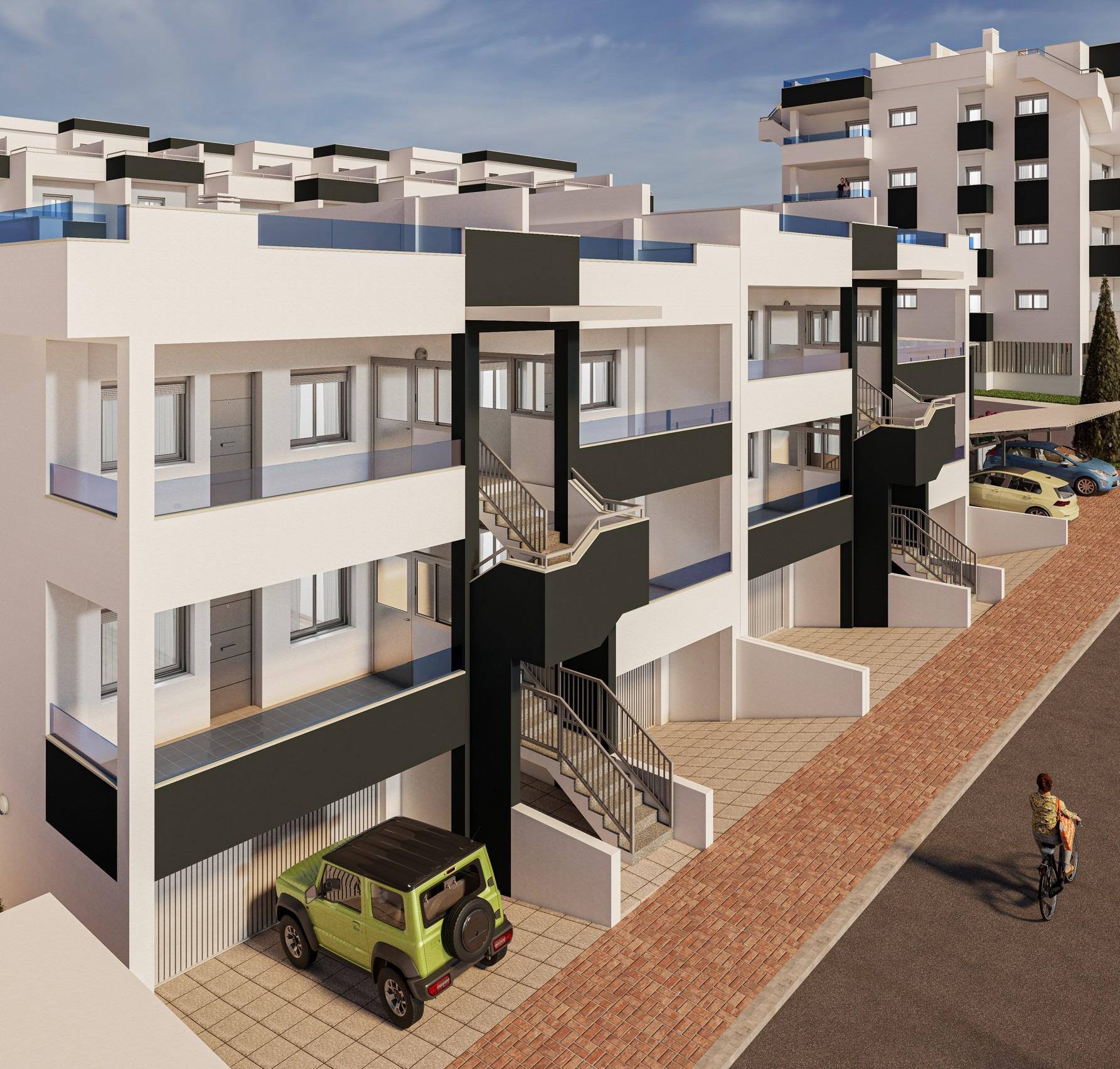 Omheind complex bestaande uit bungalows, appartementen en penthouses met berging en parkeerplaats Orihuela (Costa Blanca Zuid)