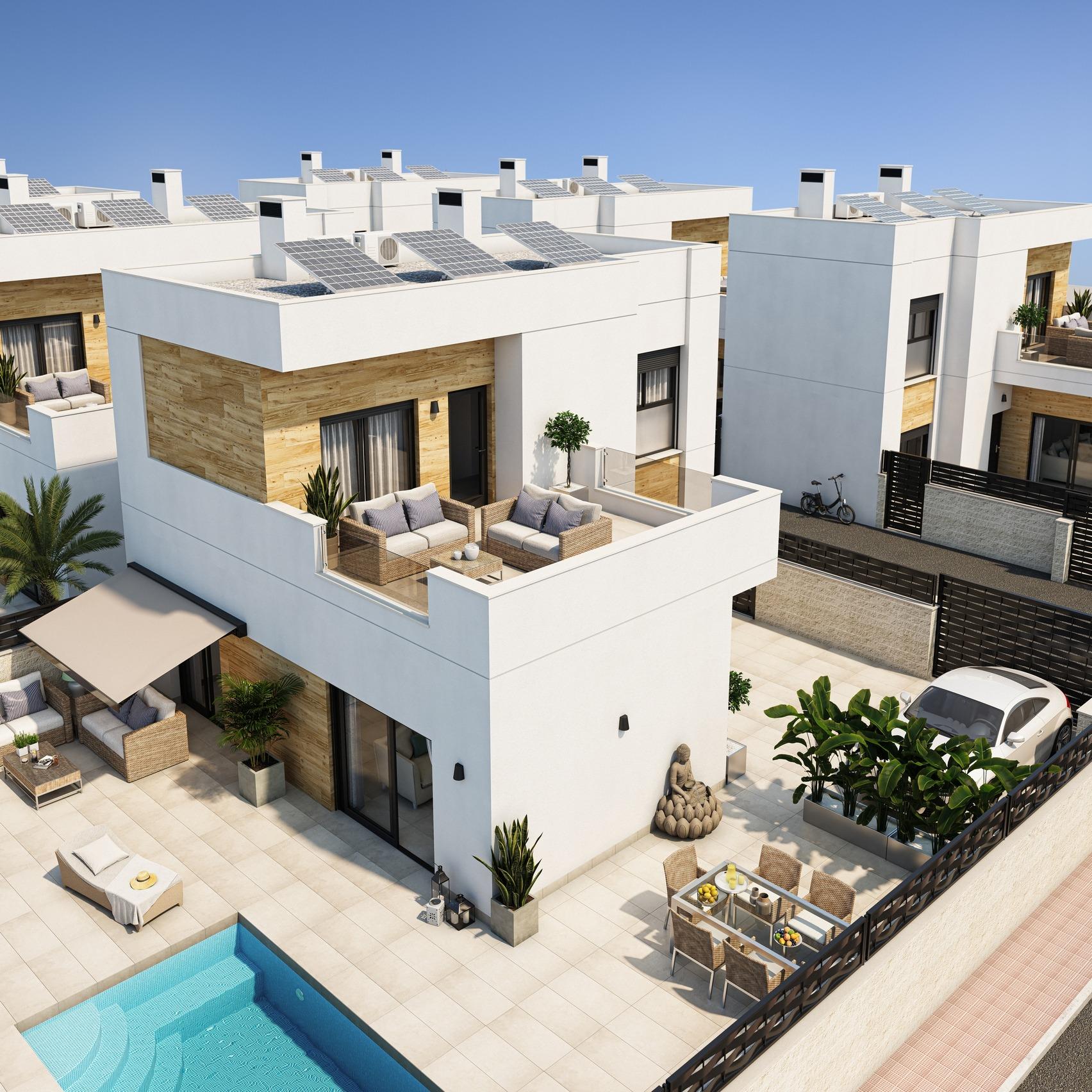 Nieuwbouwvilla 3 slaapkamers en zwembad in Rojales (Alicante)
