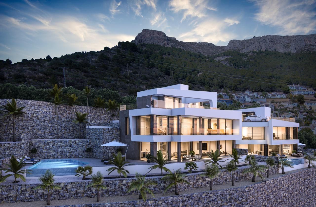 Neues Angebot in Calpe mit 6 unabhängigen Luxusvillen mit beeindruckender Aussicht!
