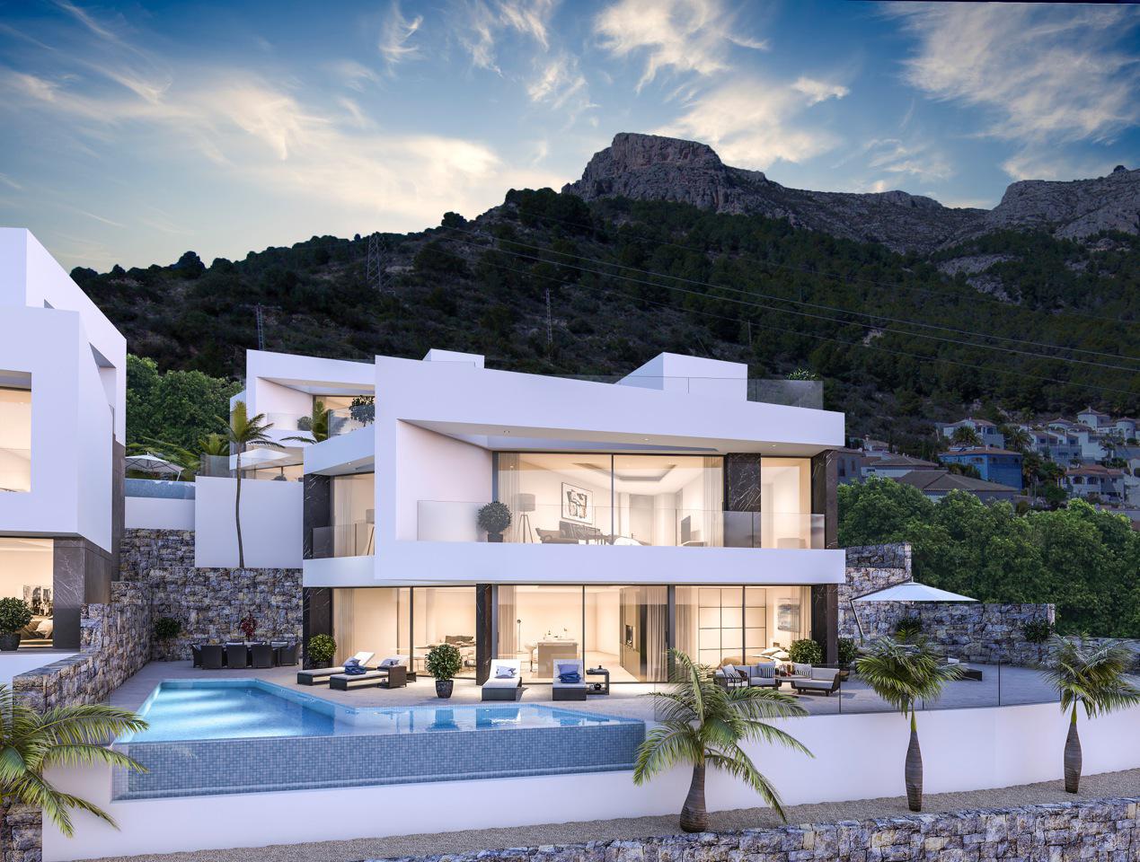 Neues Angebot in Calpe mit 6 unabhängigen Luxusvillen mit beeindruckender Aussicht!