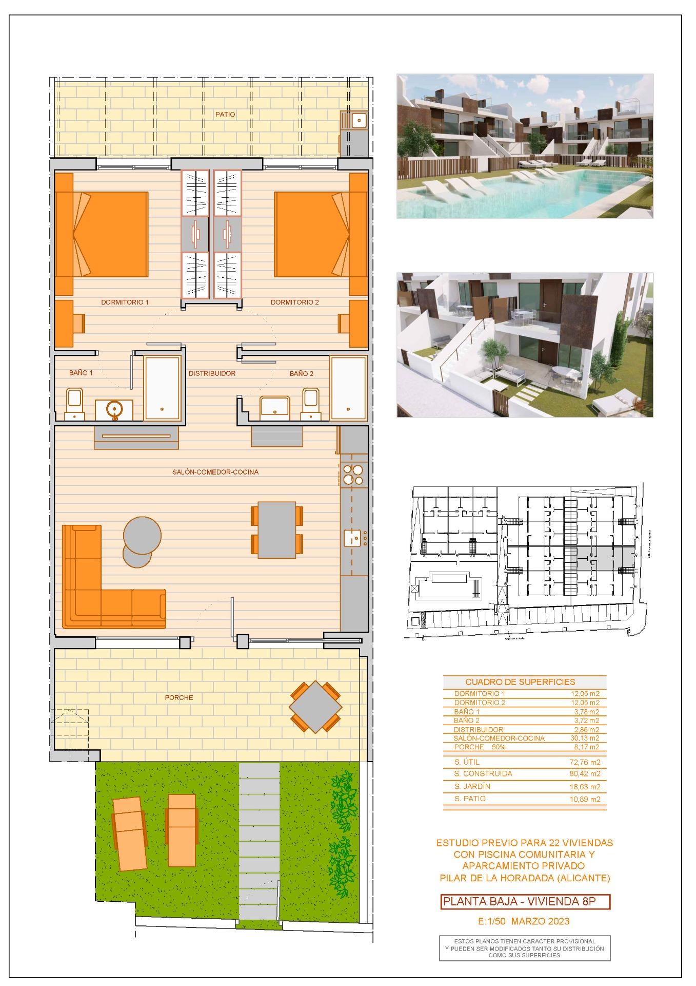 Bungalow for sale in Pilar de la Horadada