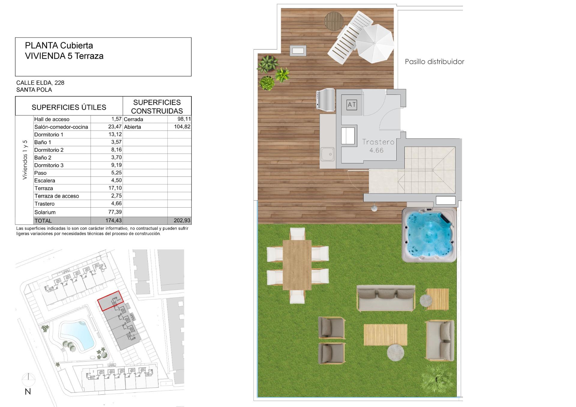 Penthouse til salg i Santa Pola