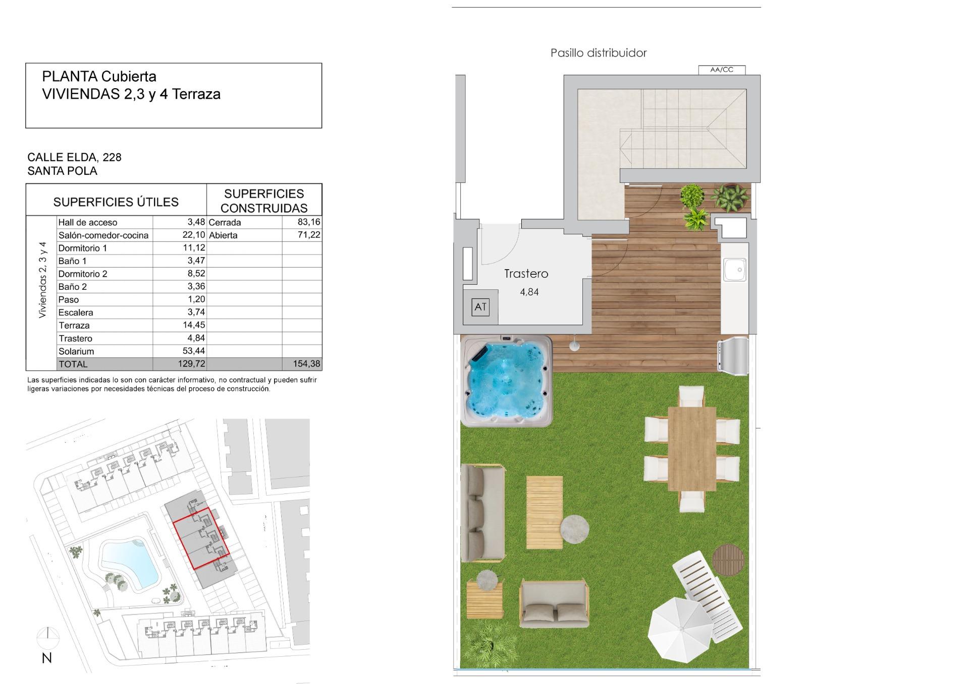 Penthouse mit 2 Schlafzimmern, 150 m vom Meer entfernt in Santa Pola (Costa Blanca Süd)