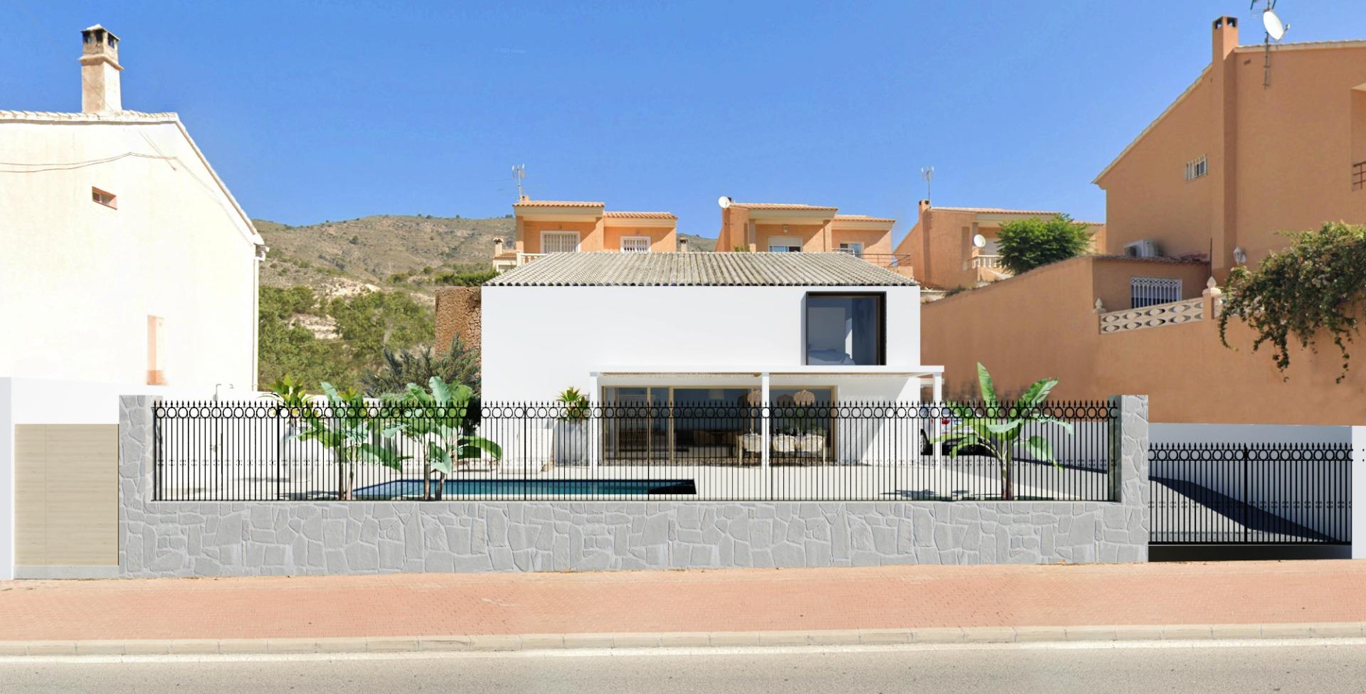 Nieuwbouwvilla 4 slaapkamers, zwembad in Orxeta (Alicante)