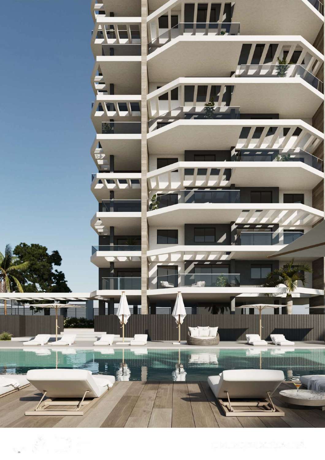 Nouvelle Construction Appartement 2 chambres, parking, paddle tennis, piscine à 200 m de la mer à Calpe