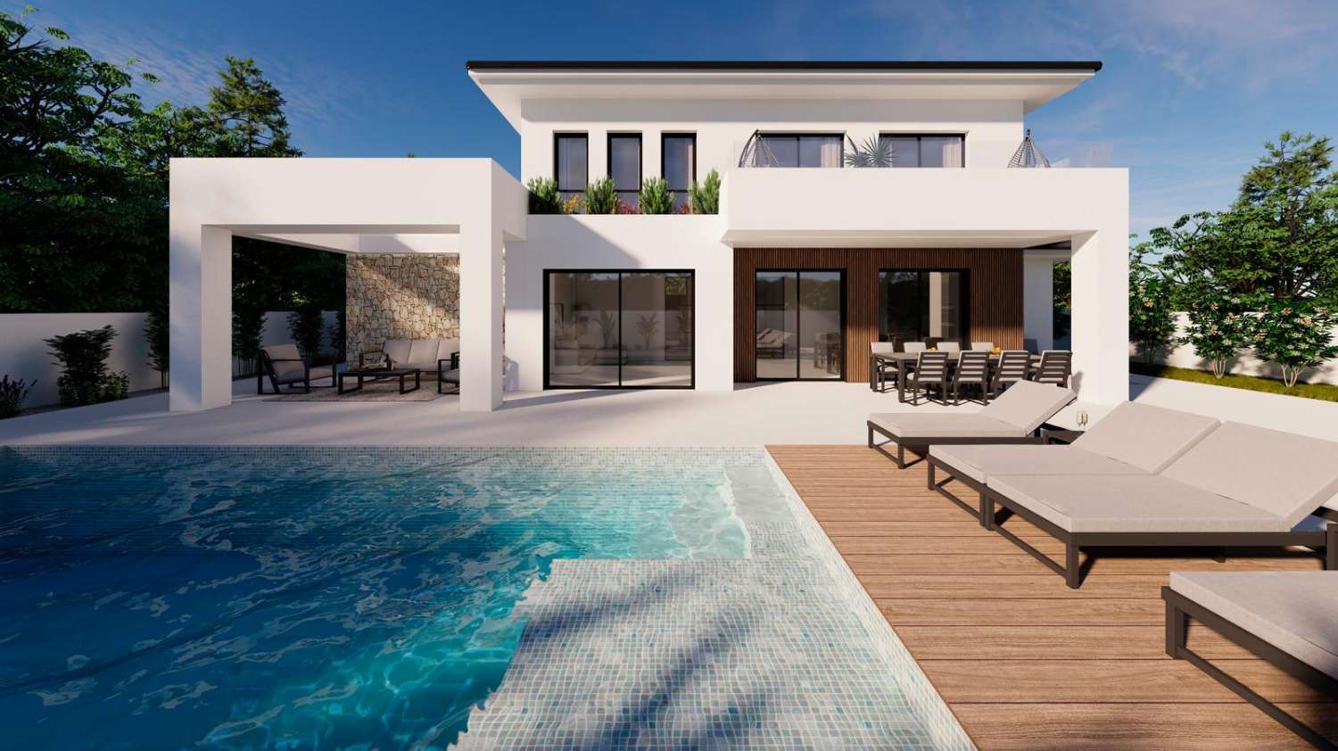 Villa im Bau, 500 m vom Strand entfernt in Calpe (Costa Blanca)