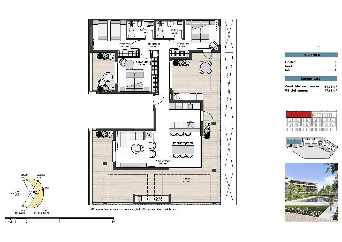 Penthouse til salg i Torre-Pacheco