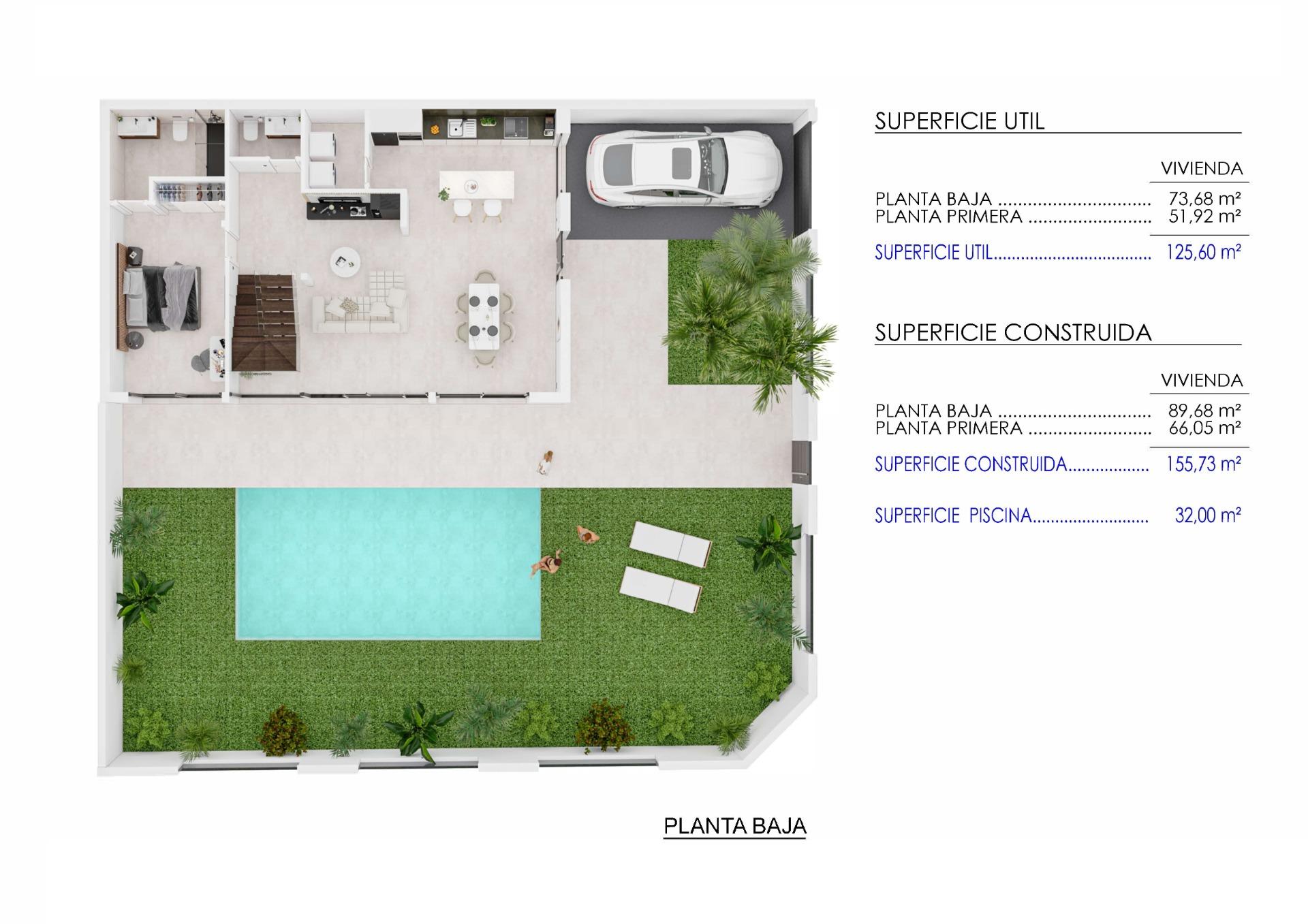 Villa til salg i San Pedro del Pinatar
