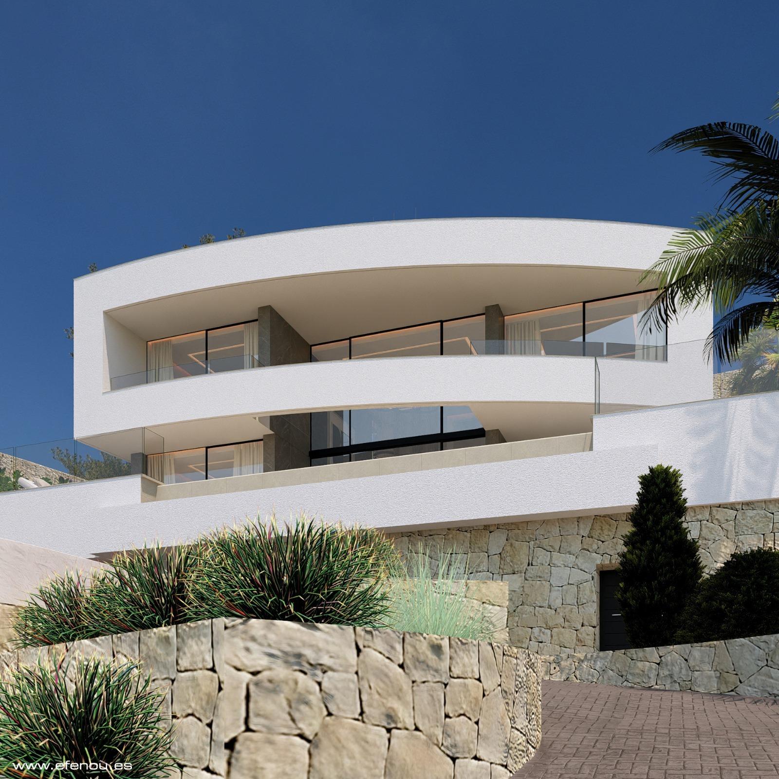Villa de luxe neuve avec vue sur la mer à Calpe (Costa Blanca Nord)