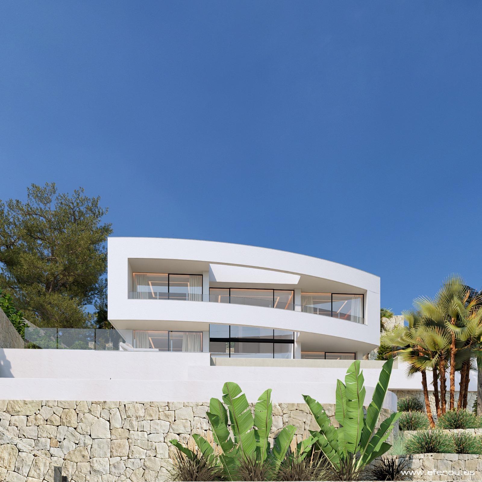Villa de luxe neuve avec vue sur la mer à Calpe (Costa Blanca Nord)