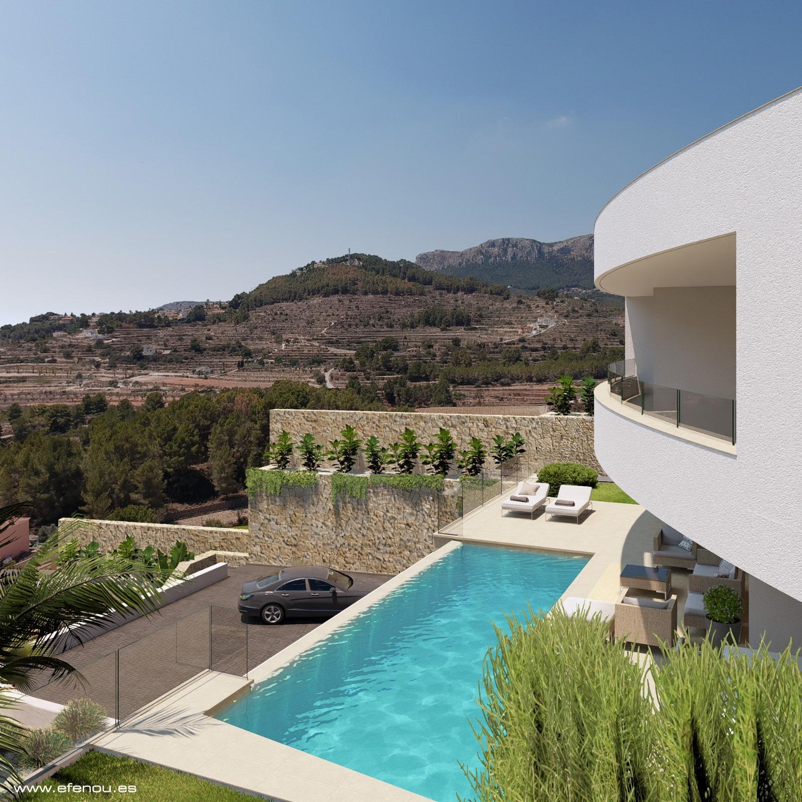 Villa de luxe neuve avec vue sur la mer à Calpe (Costa Blanca Nord)