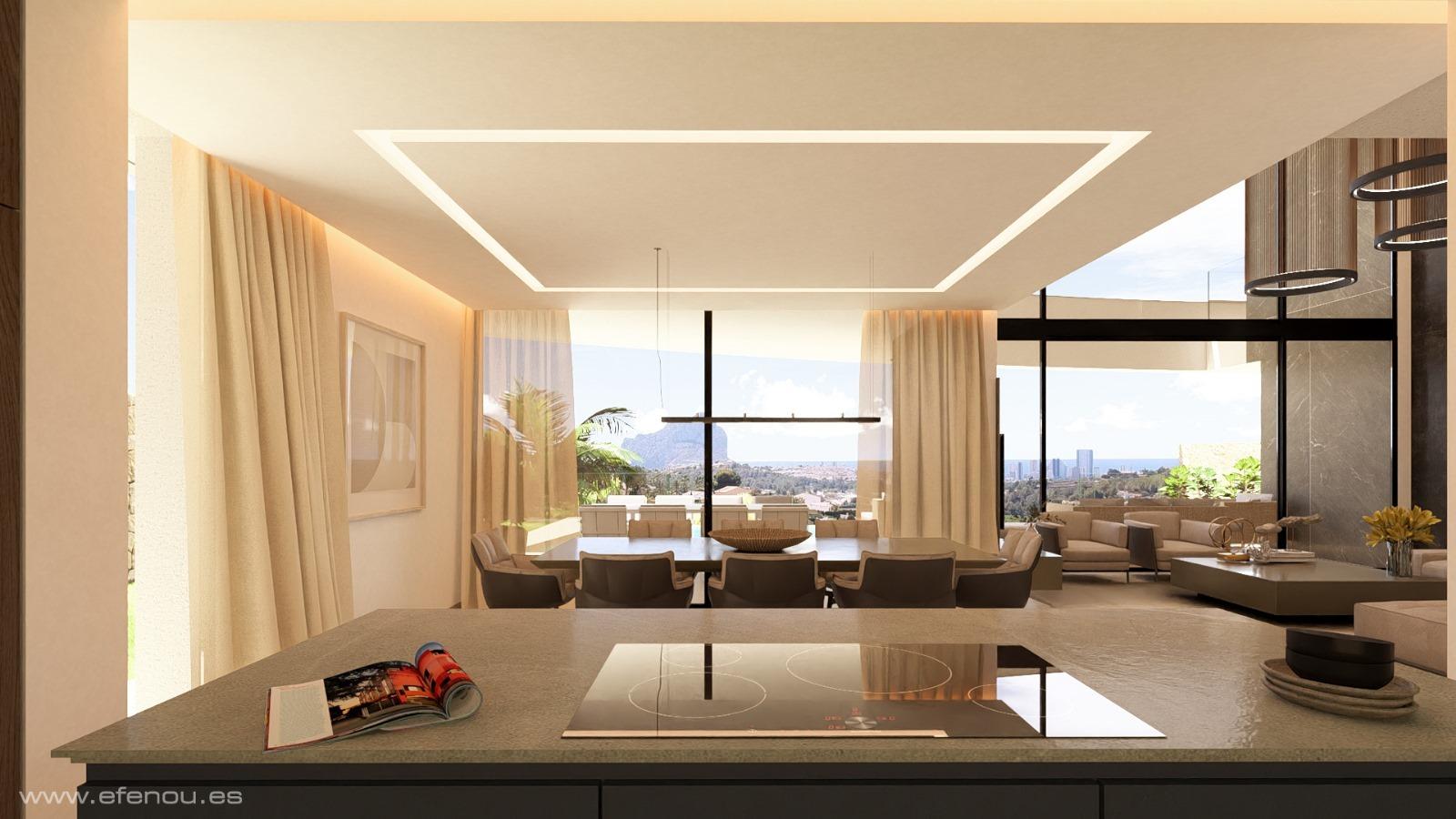 Villa de luxe neuve avec vue sur la mer à Calpe (Costa Blanca Nord)
