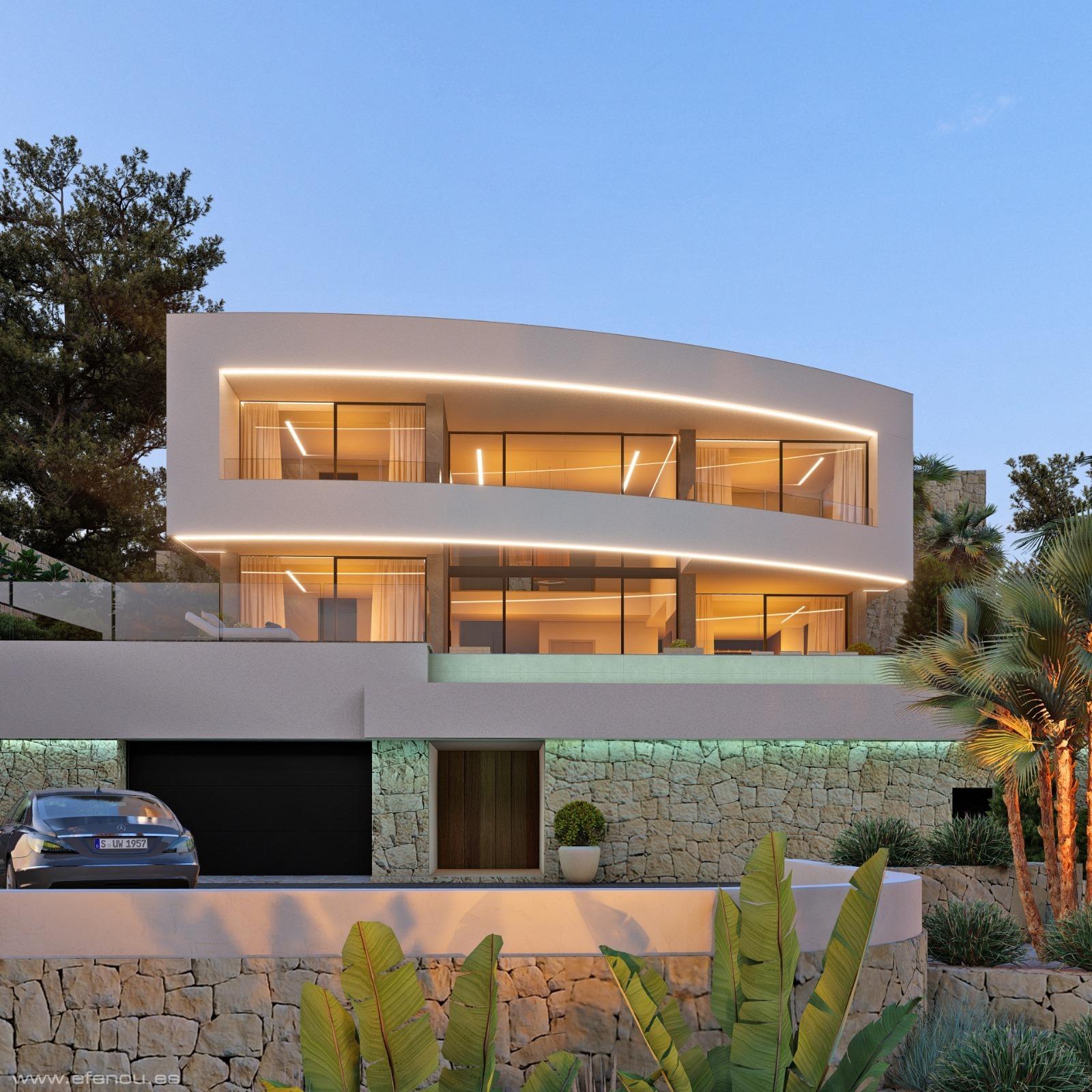 Villa de luxe neuve avec vue sur la mer à Calpe (Costa Blanca Nord)