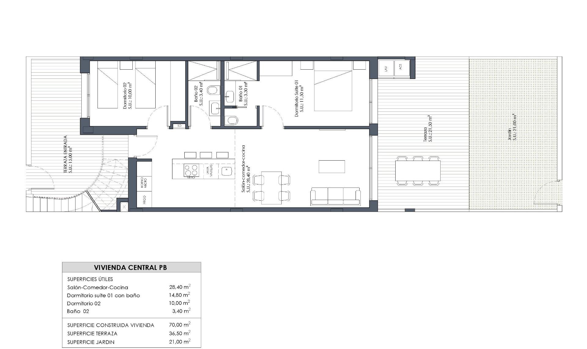 Bungalow en vente à San Miguel de Salinas
