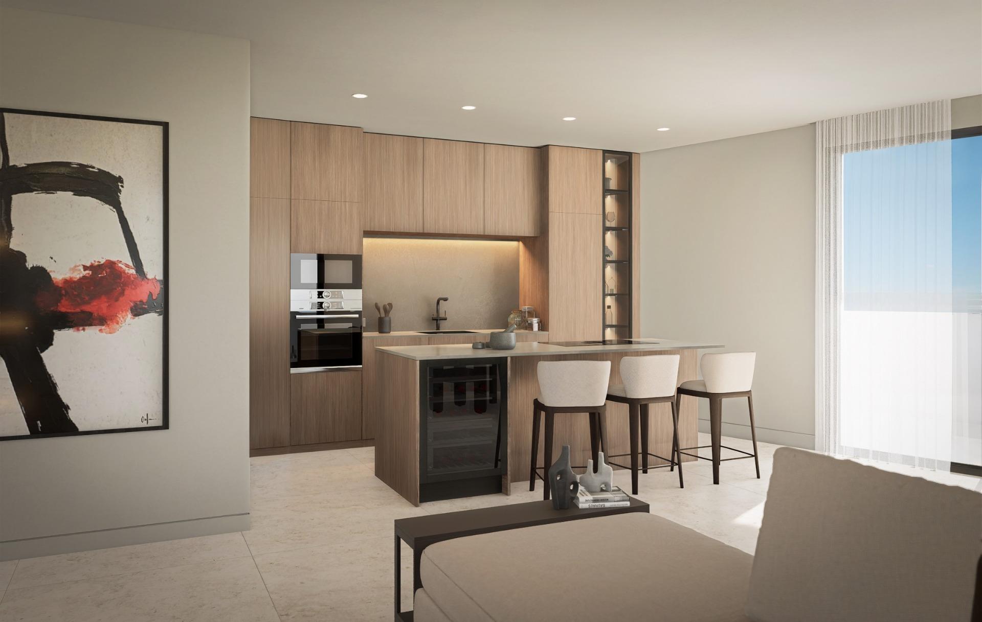 Neu gebautes Penthouse mit 2 Schlafzimmern, Pool und Meerblick in Calpe (Costa Blanca, Alicante)