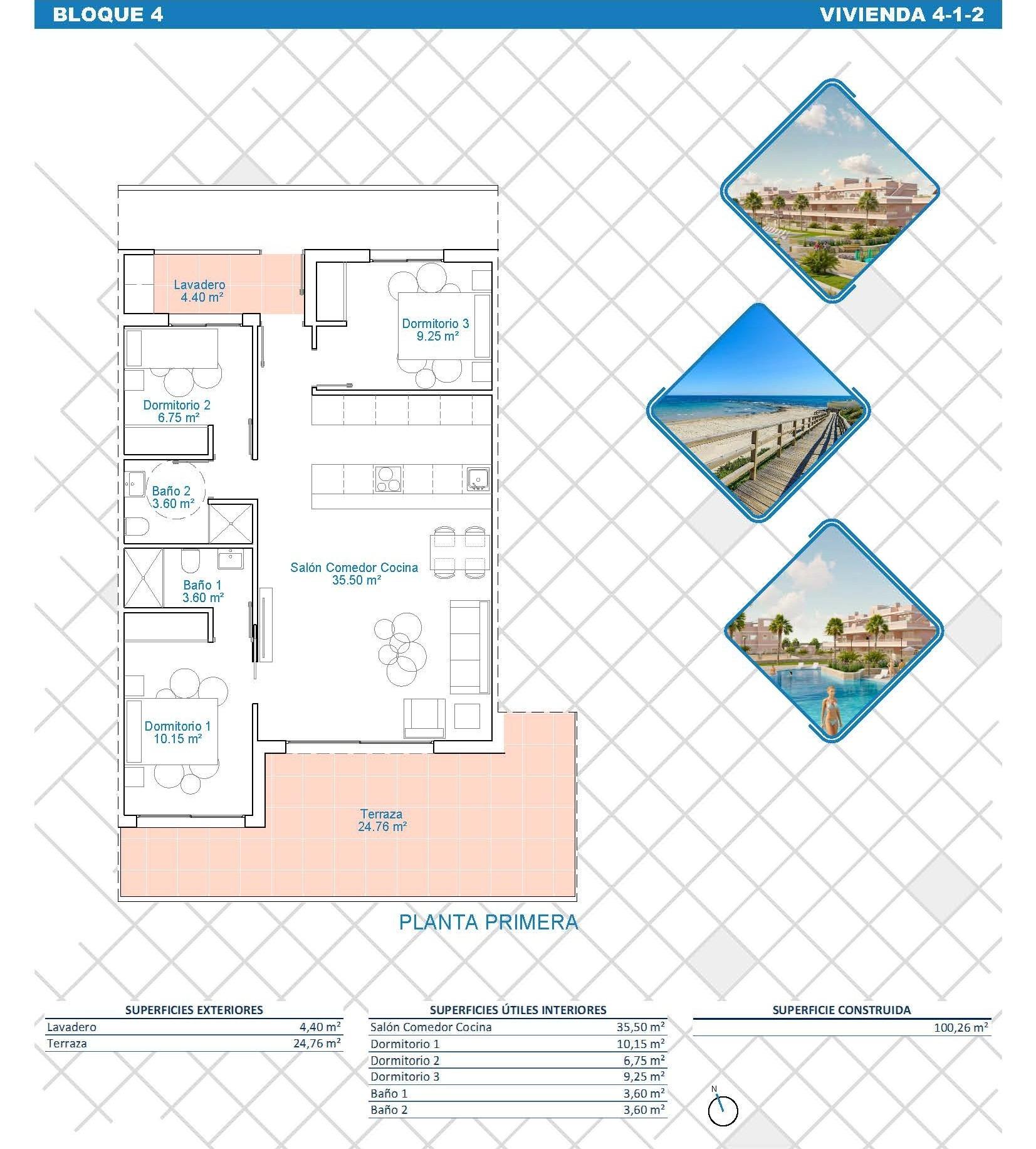 Apartmán v prodeji in Pilar de la Horadada