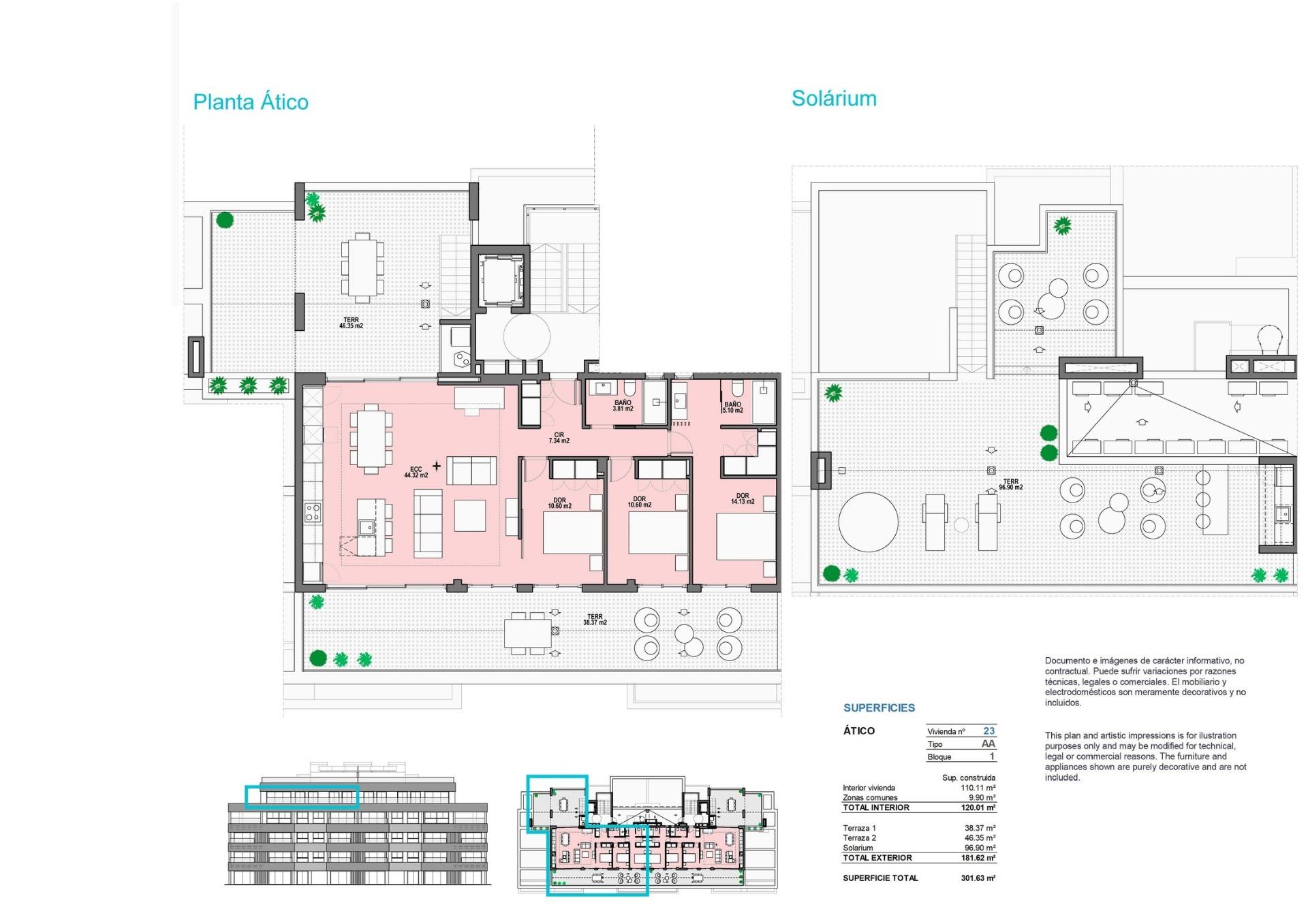 Penthouse til salg i Torre-Pacheco