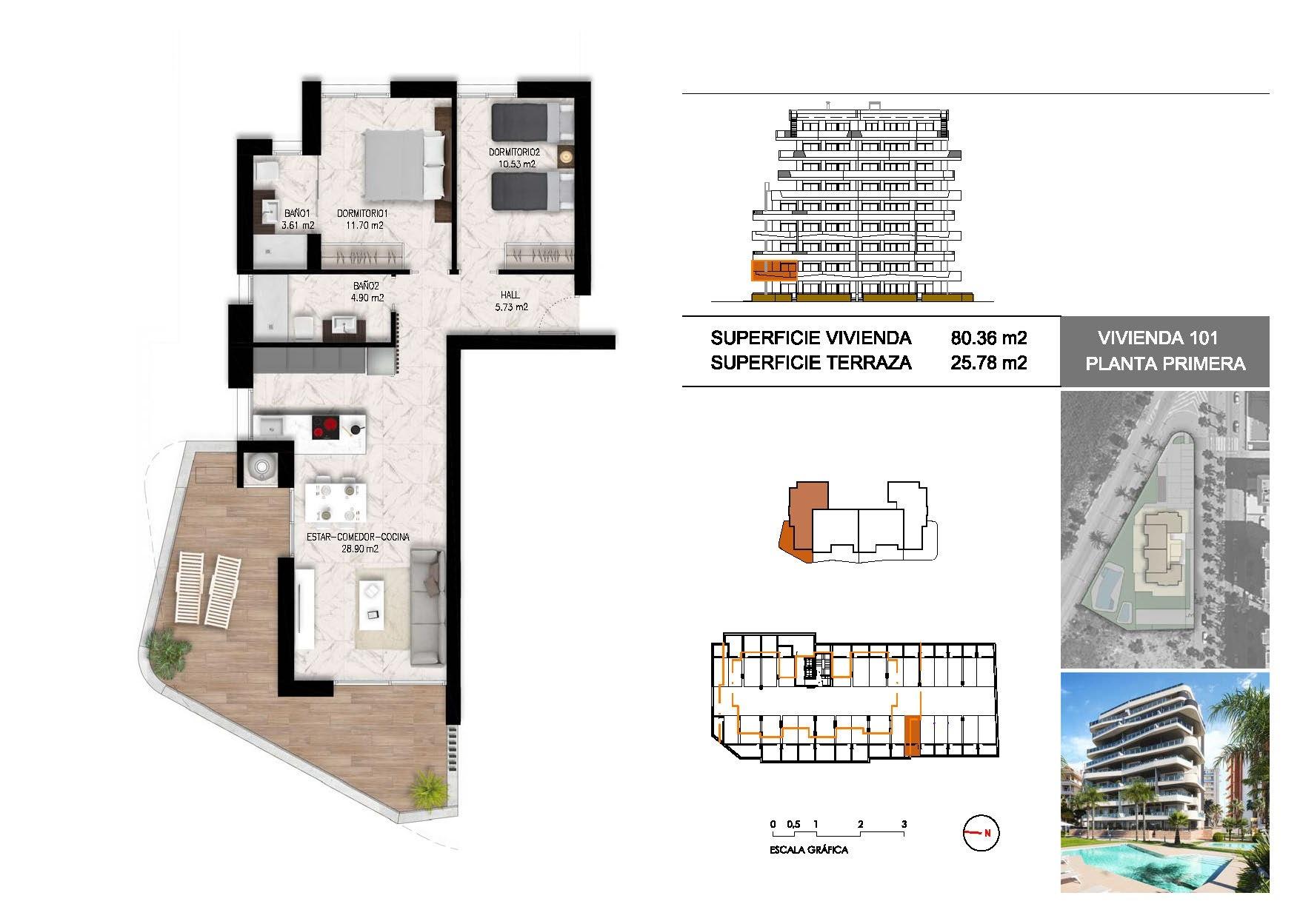 Apartamentua salgai in Guardamar del Segura