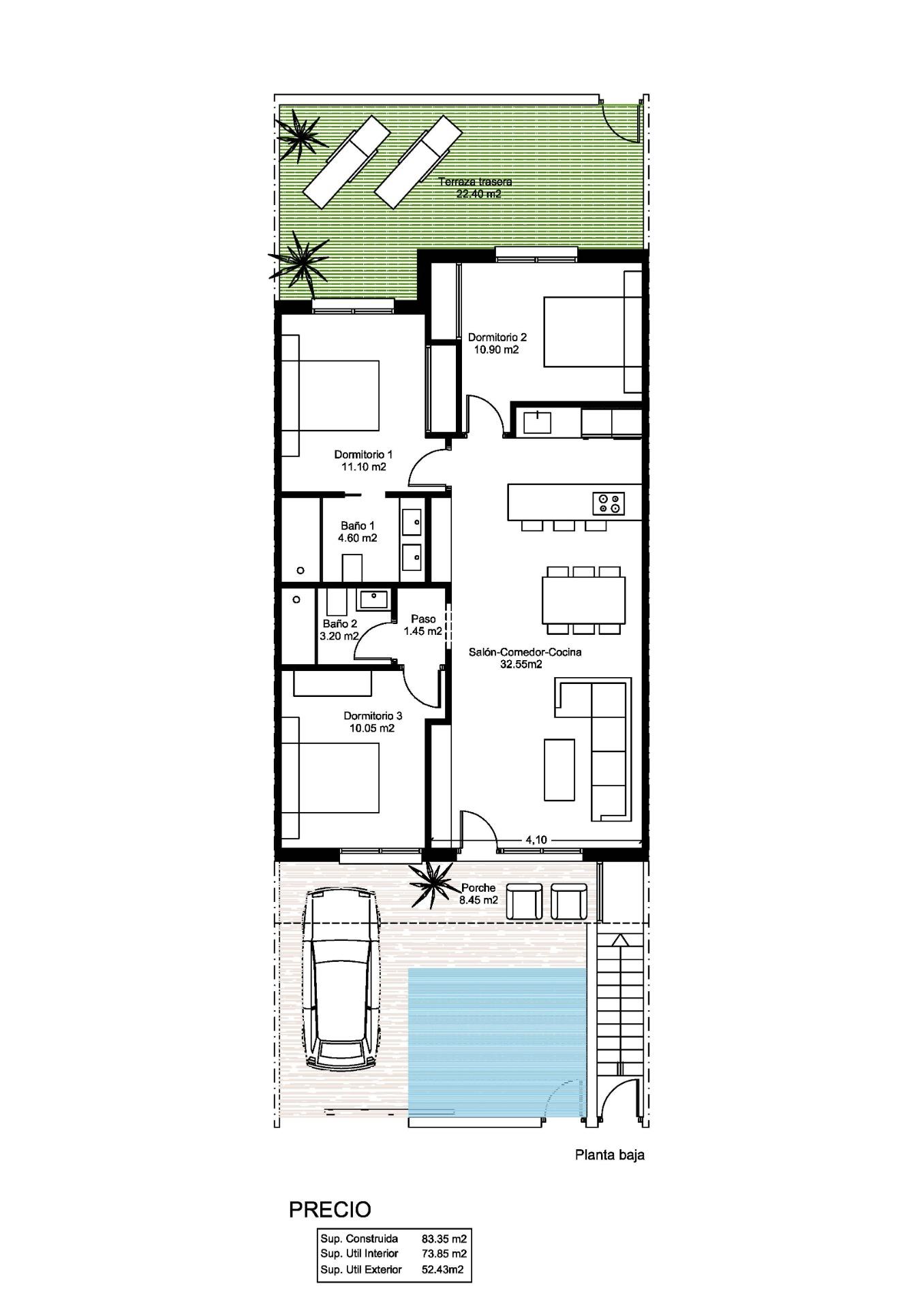 Bungalow en vente à Santiago de la Ribera (San Javier)
