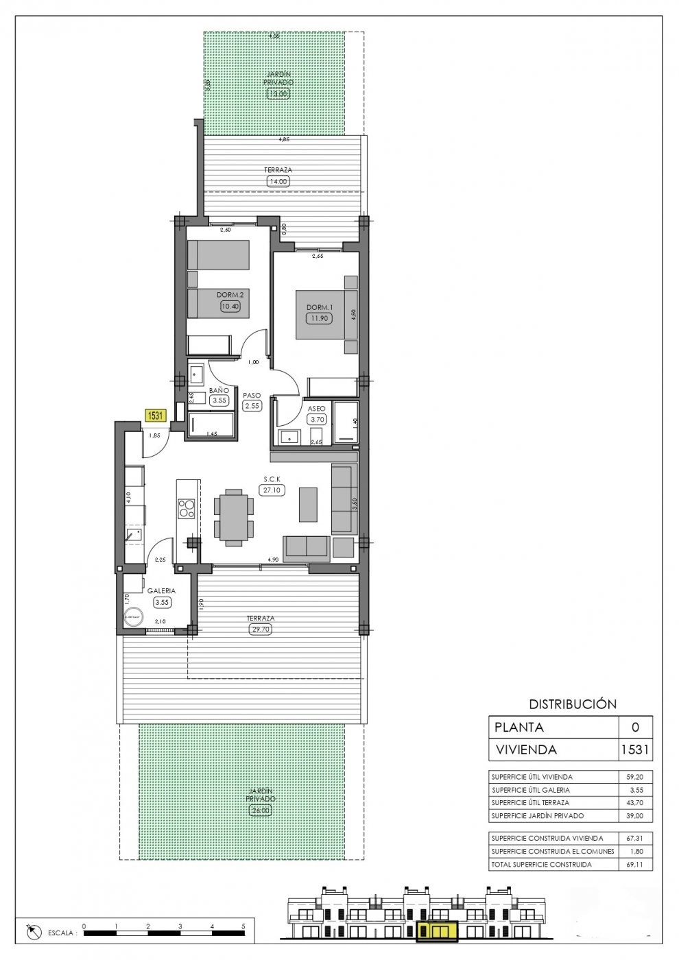 Bungalow myynnissä Algorfa