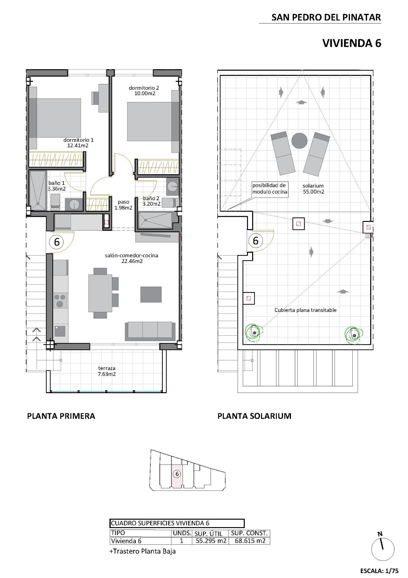 Bungalow, 1 våning till salu i San Pedro del Pinatar