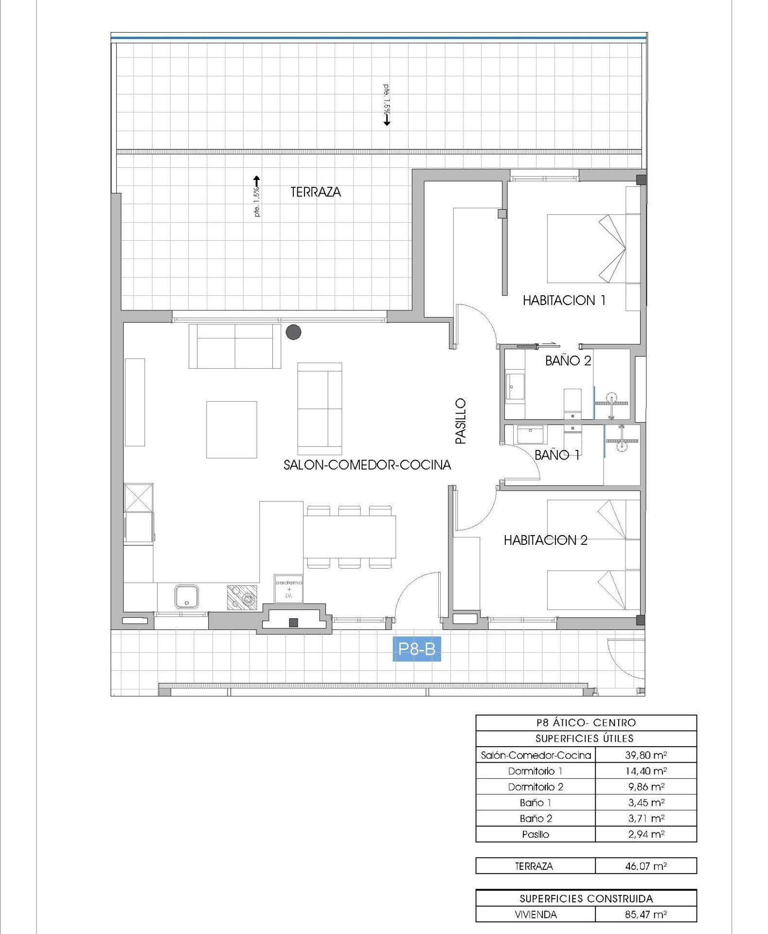 Penthouse te koop in Villajoyosa