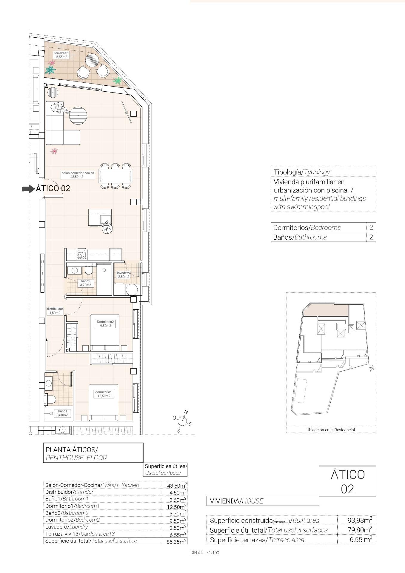 Penthouse na sprzedaż w Hondón de las Nieves