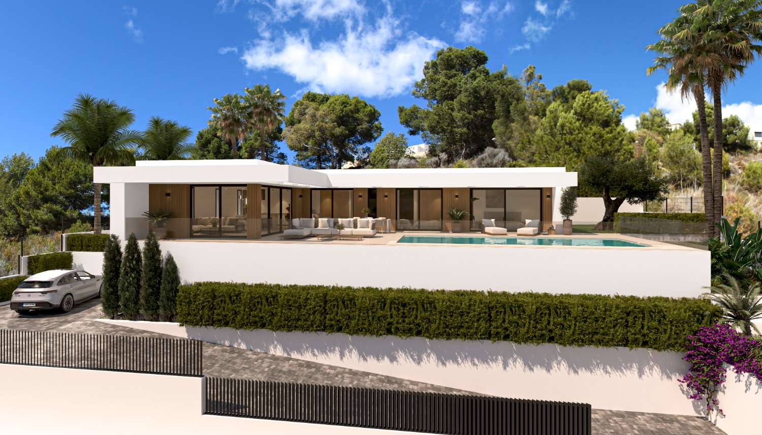 Freistehende Villa im Bau, alles auf einer Ebene, 5 Minuten von Calpe (Alicante) entfernt
