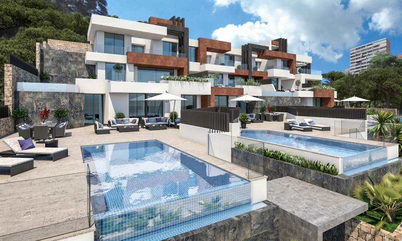 Luxuriöse Apartments (8 Einheiten) an der 1. Linie des Strandes Poniente in Benidorm (Costa Blanca)